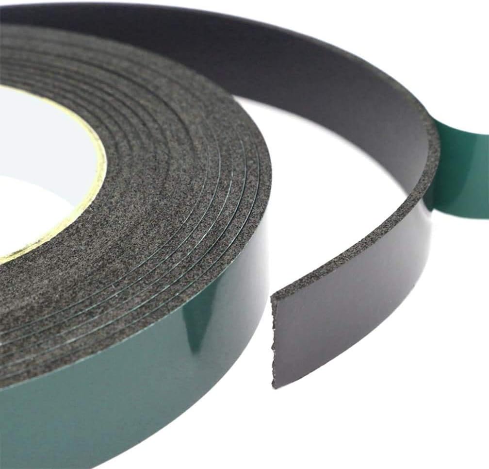 LOMHOK 2Pack 10 m (25 mm) Foam Tape Double Sided Sponge Tape Waterproof Mounting Adhesive Sponge Tape for Automotive Grade Car Trims Number Plate Fixing - Image 3