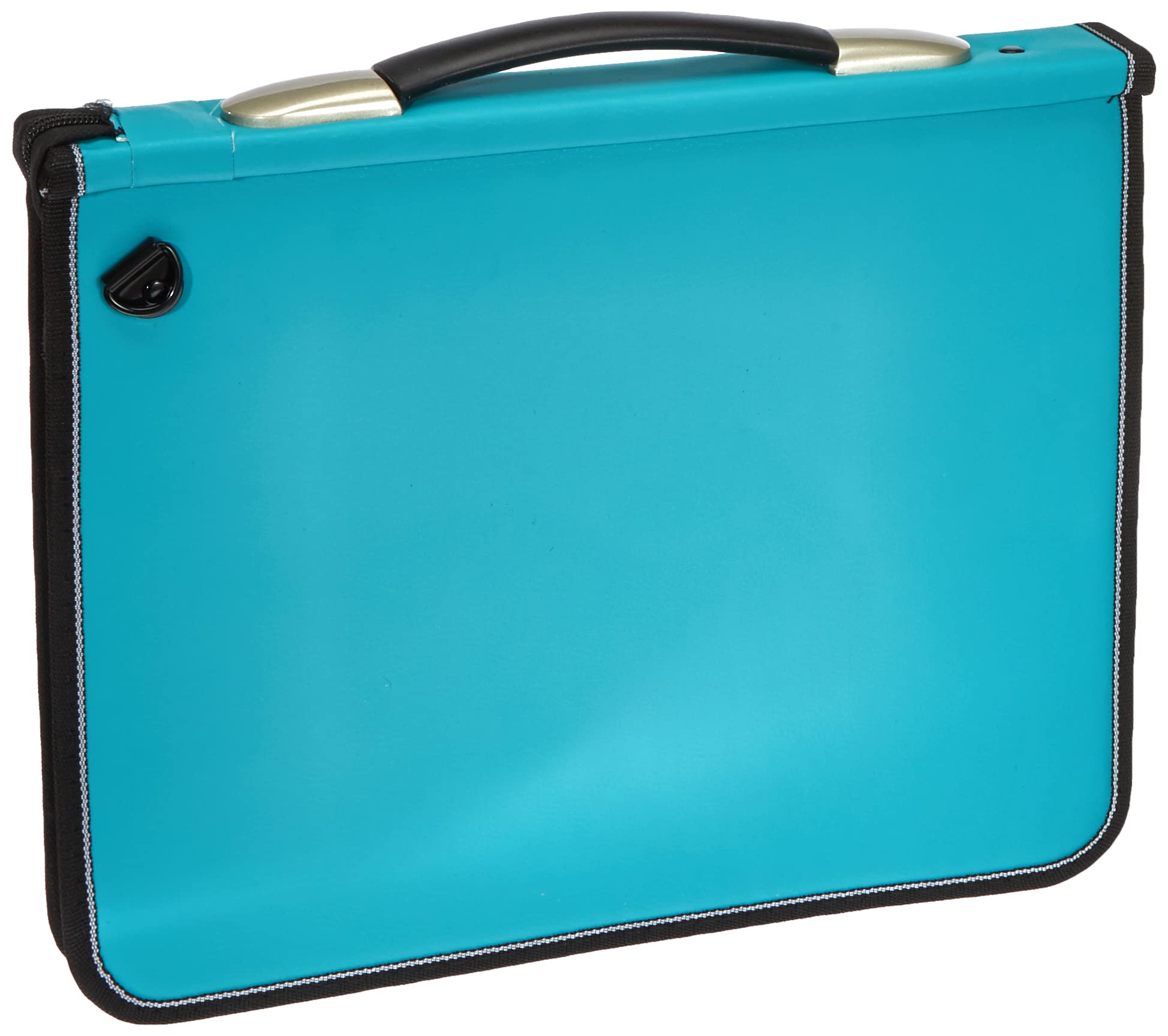 A4 Blue Padded Professional Leather-Look Ringed Portfolio – Stylish & Durable Presentation Portfolio with Zip Closure & Binder Rings for Documents & Artwork