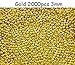 Smooth Polished Finish Metal Spacer Round Beads Tiny Ball Beads for (Gold 2000pcs 3mm)