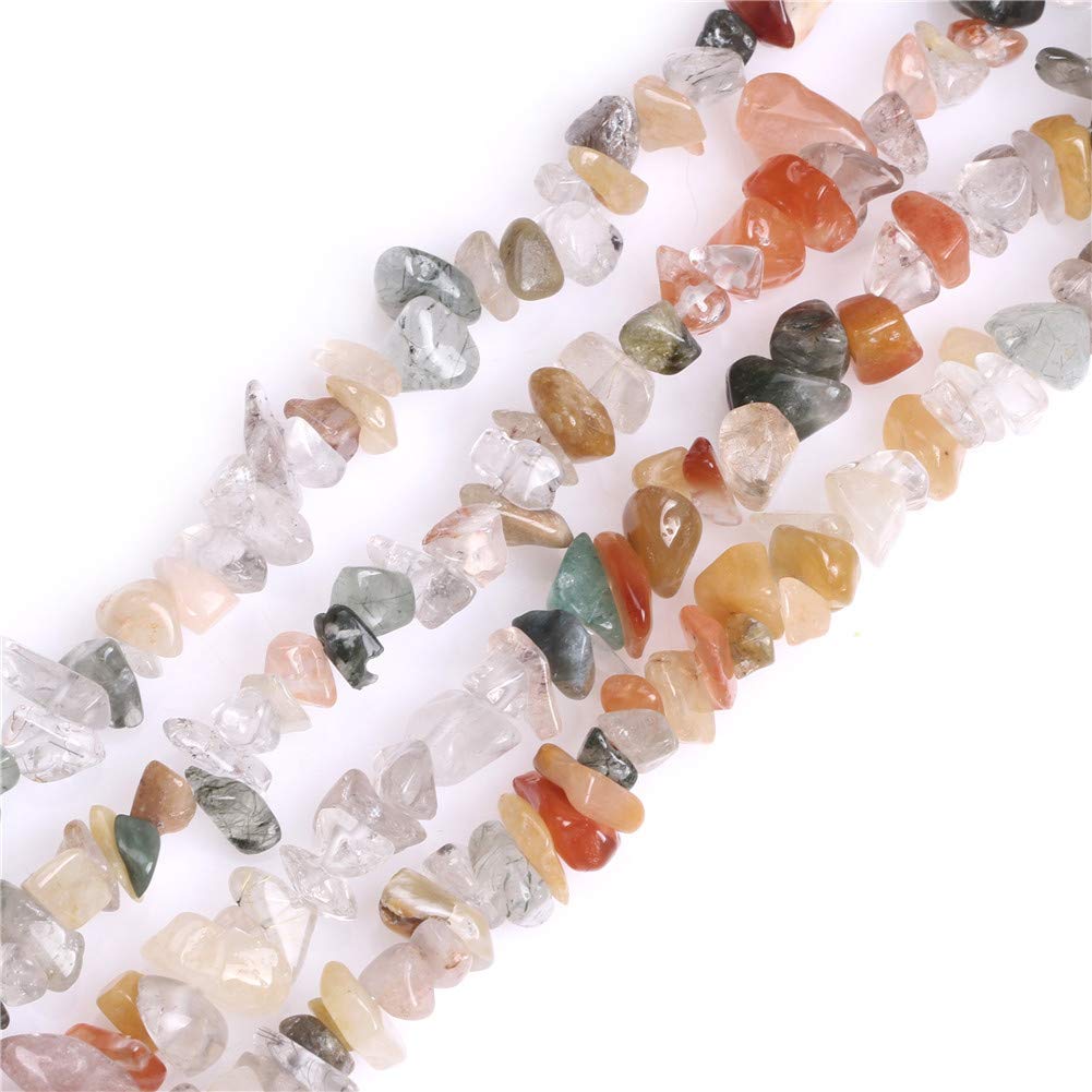 GEM-Inside Mixed Stone Chips 5-8mm Gemstone Semi Precious for Jewellery Making 34" per Strand