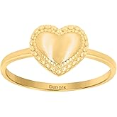 Jewels By Lux 14kt Yellow Gold Womens Heart Bridal Anniversary Engagement Wedding Ring