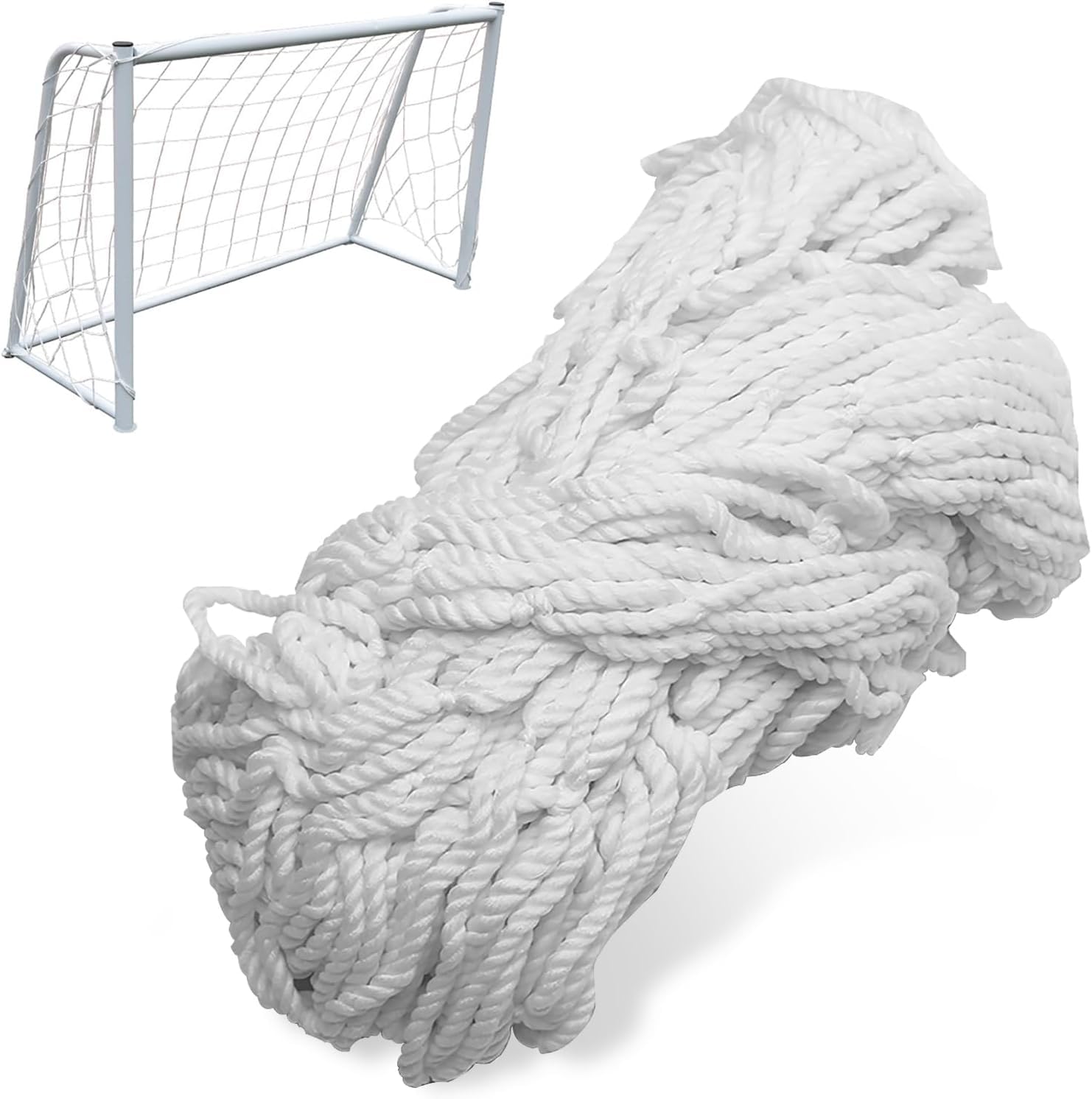Football Goal Replacement Net, 18 X 7ft Soccer Goal Net Full Size Foot ball Post Netting Portable Football Nets Heavy Duty Training
