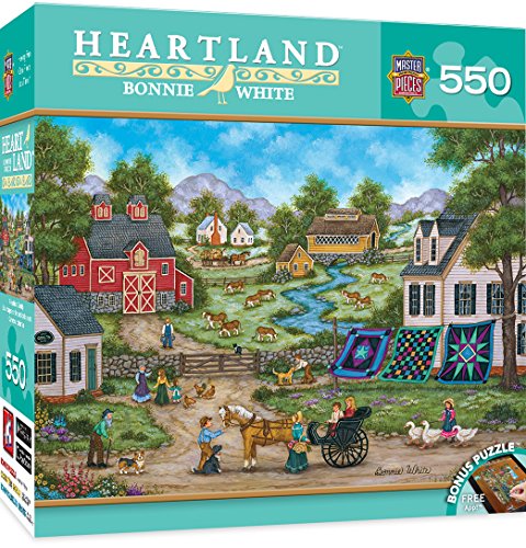 MasterPieces Heartland Collection Roadside Gossip Jigsaw Puzzle, Art by Bonnie White, 550-Piece