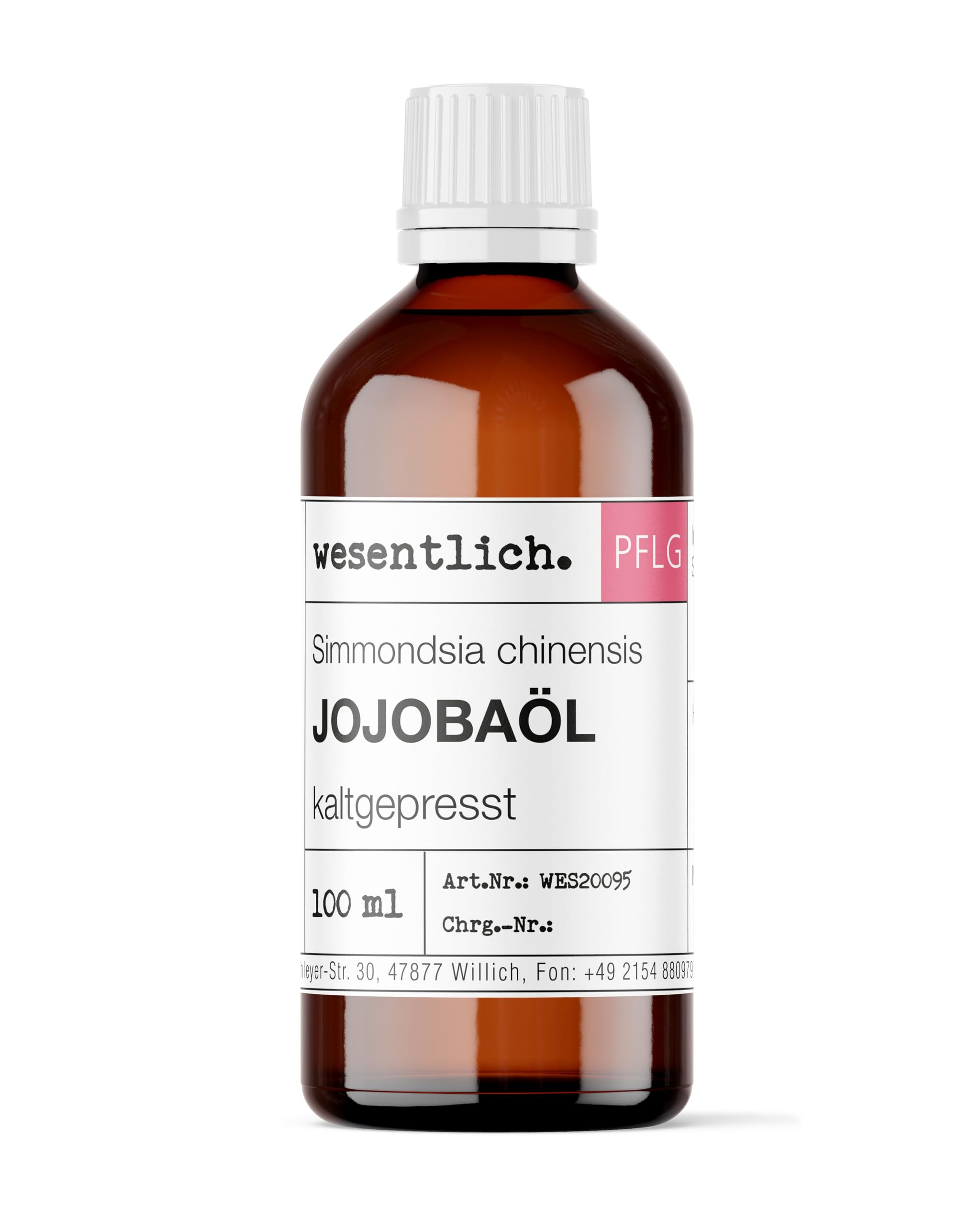 Jojoba Oil Cold Pressed 100 ml - Pure Oil (Simmondsia Chinensis) by wesentlich.