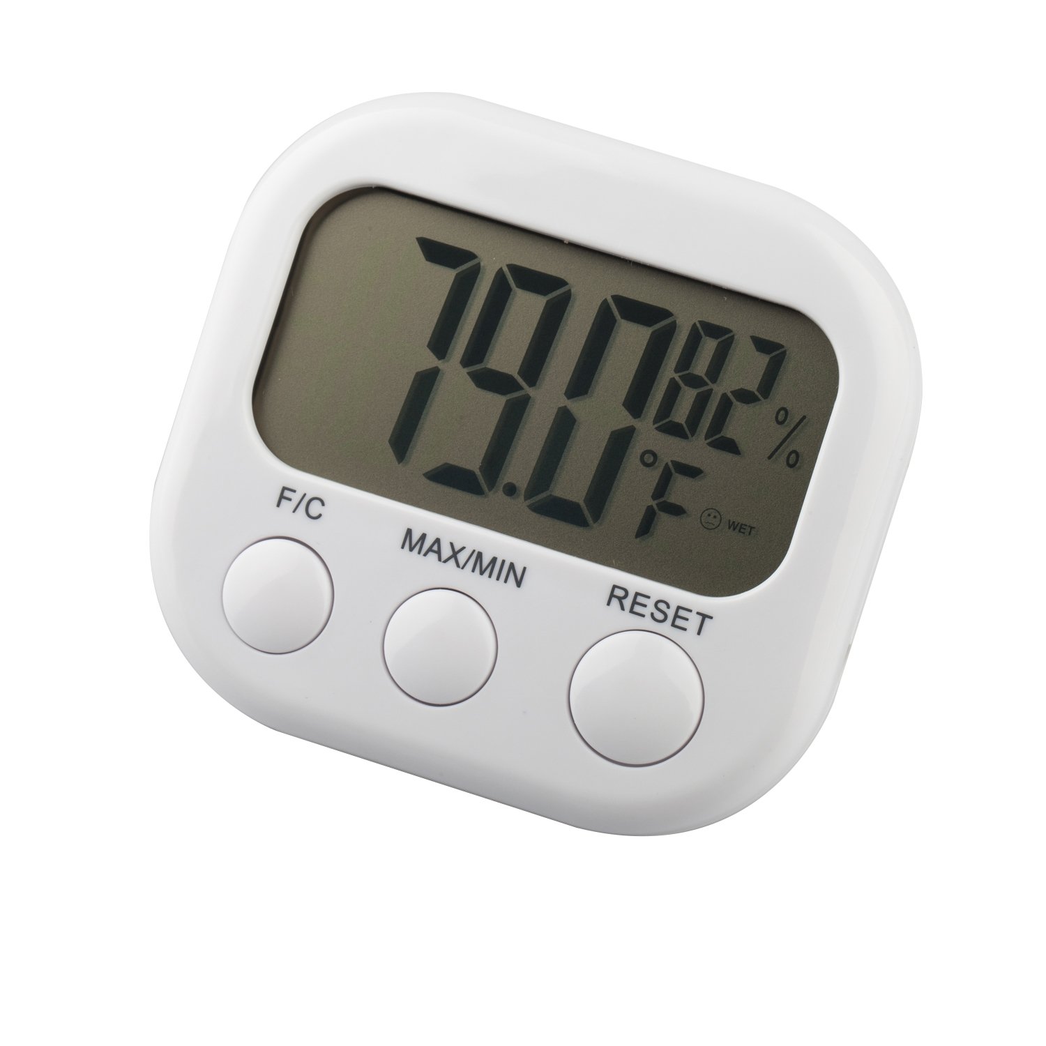 Digital Room Indoor Thermometer - LCD Display Fahrenheit & Celsius - Small Compact Hygrometer & Humidity Meter – Ambient Temperature Monitor For Nursery, Greenhouse, Home Office, Reptiles - By TRIXES