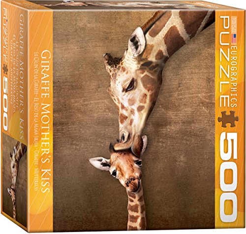 Giraffe Mother's Kiss Puzzle, 500-Piece