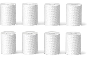 Frizzlife Faucet Extender 8pcs Replacement Cartridge, 8pcs PP Cotton Filter for FF1080, FF1080-EX, FF1440 Sink Faucet Water Filter