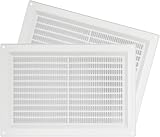 Repa Market 2-Pack 10 x 7 Inch Plastic White Vent Cover Rectangular Grille