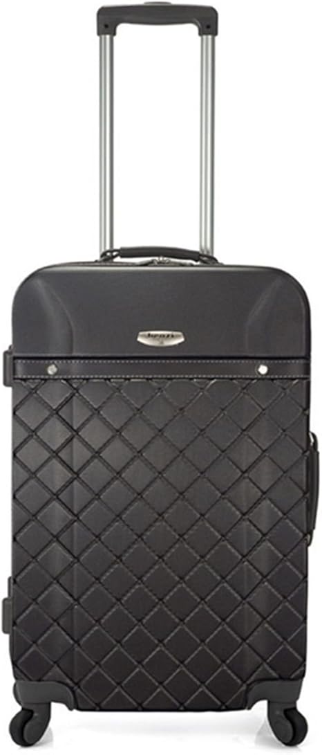 black four wheel suitcase