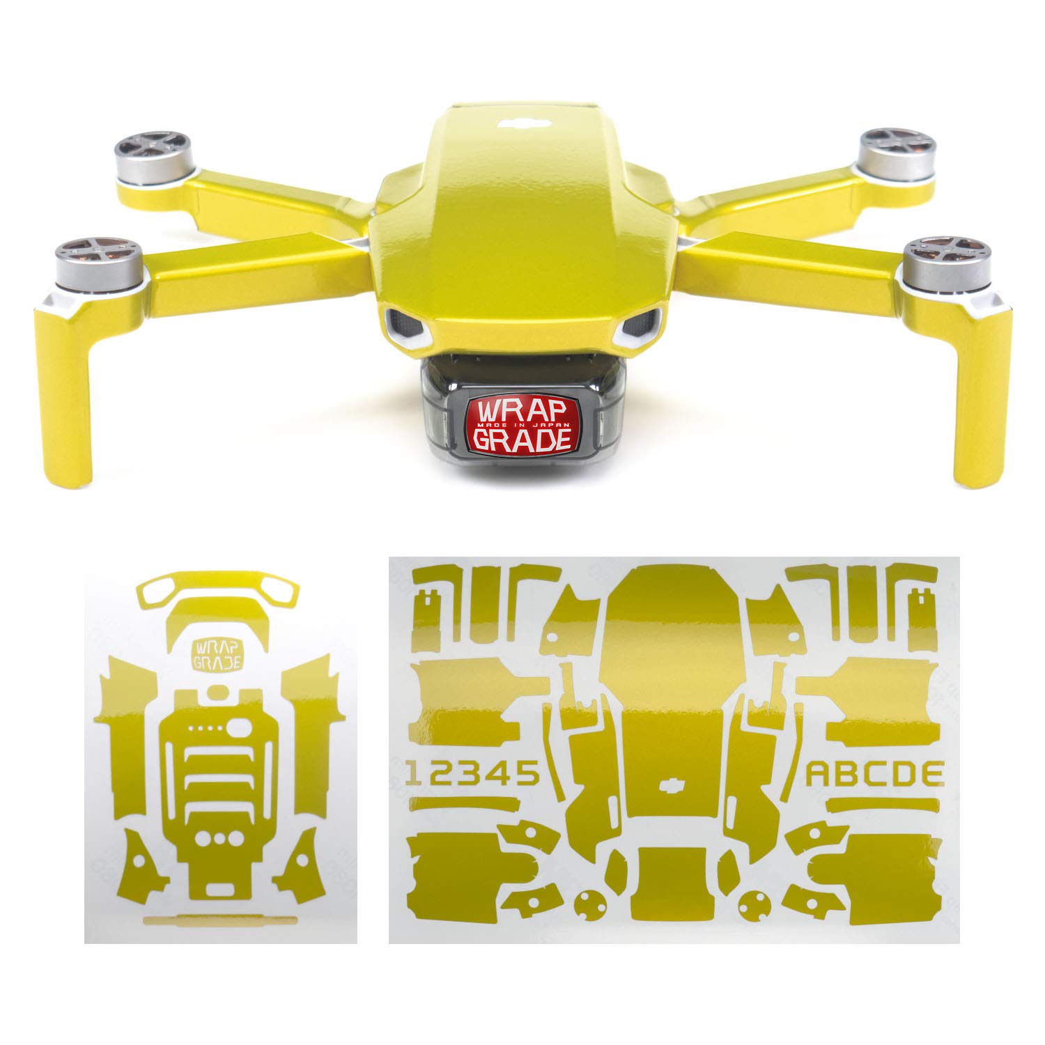 Wrapgrade Skin Sticker compatible with DJI Mavic Mini (LIMONCINO YELLOW)