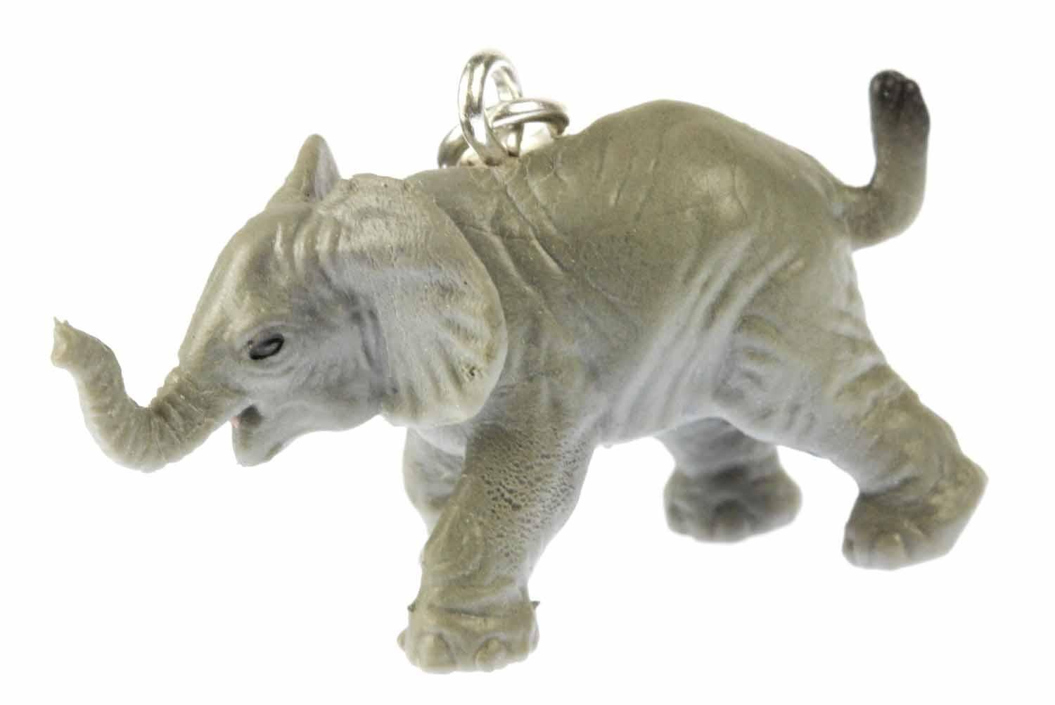 Miniblings Elephant Charm Pendant Zipper Pull Bracelet Wristlet Animals Gray