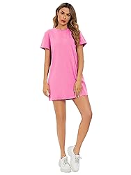 Milumia Women Casual Short T Shirt Dress Short