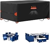 Kovshuiwe Garden Furniture Cover 220x100x74 cm Waterproof UV 420D Windproof