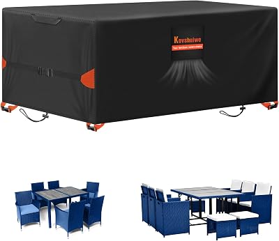 Kovshuiwe Garden Furniture Cover 220x100x74 cm Waterproof UV 420D Windproof