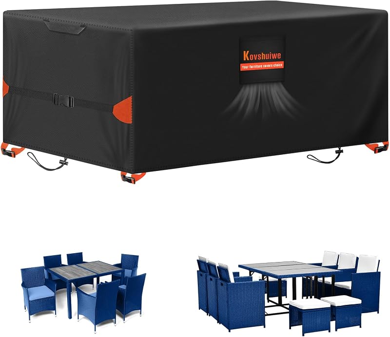 Kovshuiwe Garden Furniture Cover 220x100x74 cm Waterproof UV 420D Windproof
