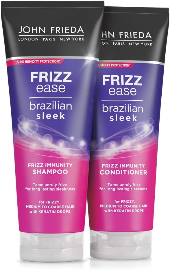John Frieda Frizz Ease Brazilian Sleek Frizz Immunity Shampoo 250ml, Moisturising Shampoo for Dry Frizzy Hair - Image 4