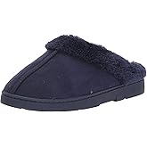 MUK LUKS Women's Polysuede Clog Slipper, Royal Blue, Small