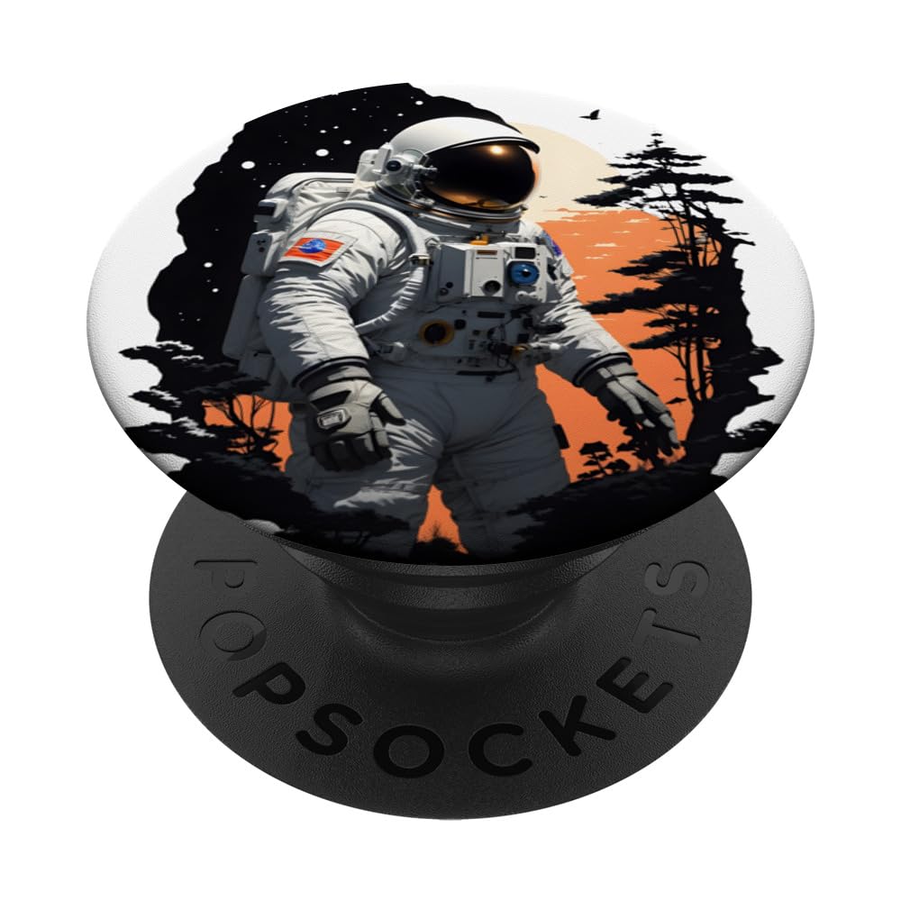 Lost Cosmonaut in the jungle in outerspace PopSockets Swappable PopGrip