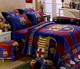 Barcelona Football Club Official Licensed Bedding In Bag Set (Queen Size, BC001); 1 Four Season Comforter with 4 pieces of Bed Fitted Sheet Set