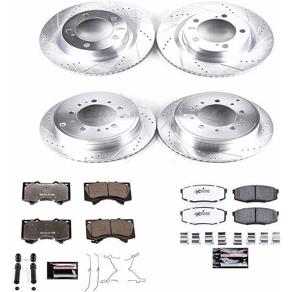 HALプロショップ2Power Stop K2952 Front Brake Kit with Drilled Slotted Rotors