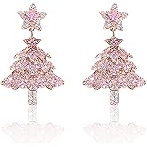 Christmas Tree Earrings for Women Rhinestone christmas Tree Dangle Earrings Christmas Jewelry Gifts for Women
