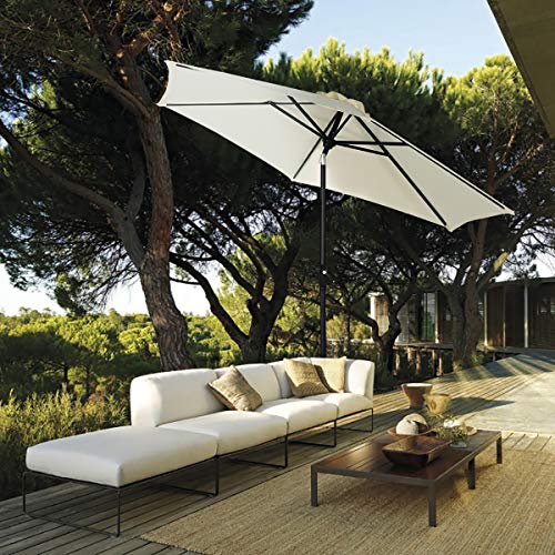 Sekey 270cm Auto Tilt Kurbel Sonnenschirm für Terrasse, Garten, Balkon Sonnenschutz UPF50+ – Bild 5