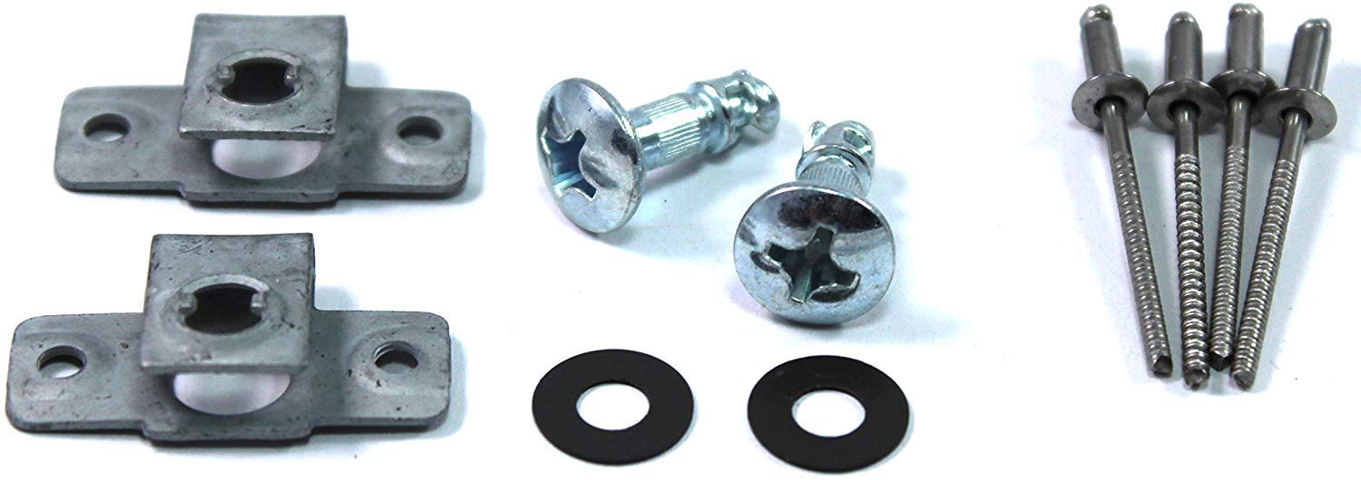 2x Dzus Fasteners 17mm D8-316-714-190 Silver Pozi Cross Head Studs & Rivet Clip/Plate