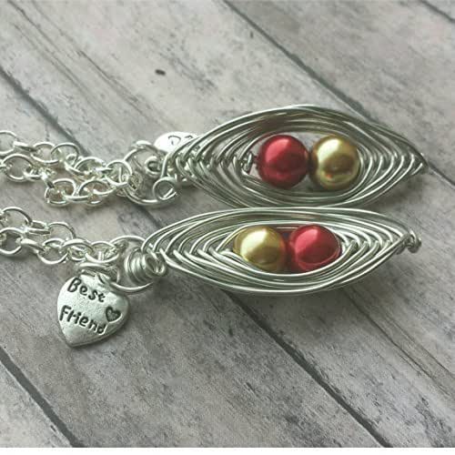 Set of 2 Best Friend Necklaces Handmade Products