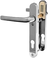 Avocet Pioneer Sprung Upvc Door Handle 92mm PZ Chrome 215mm Pair Set view 3
