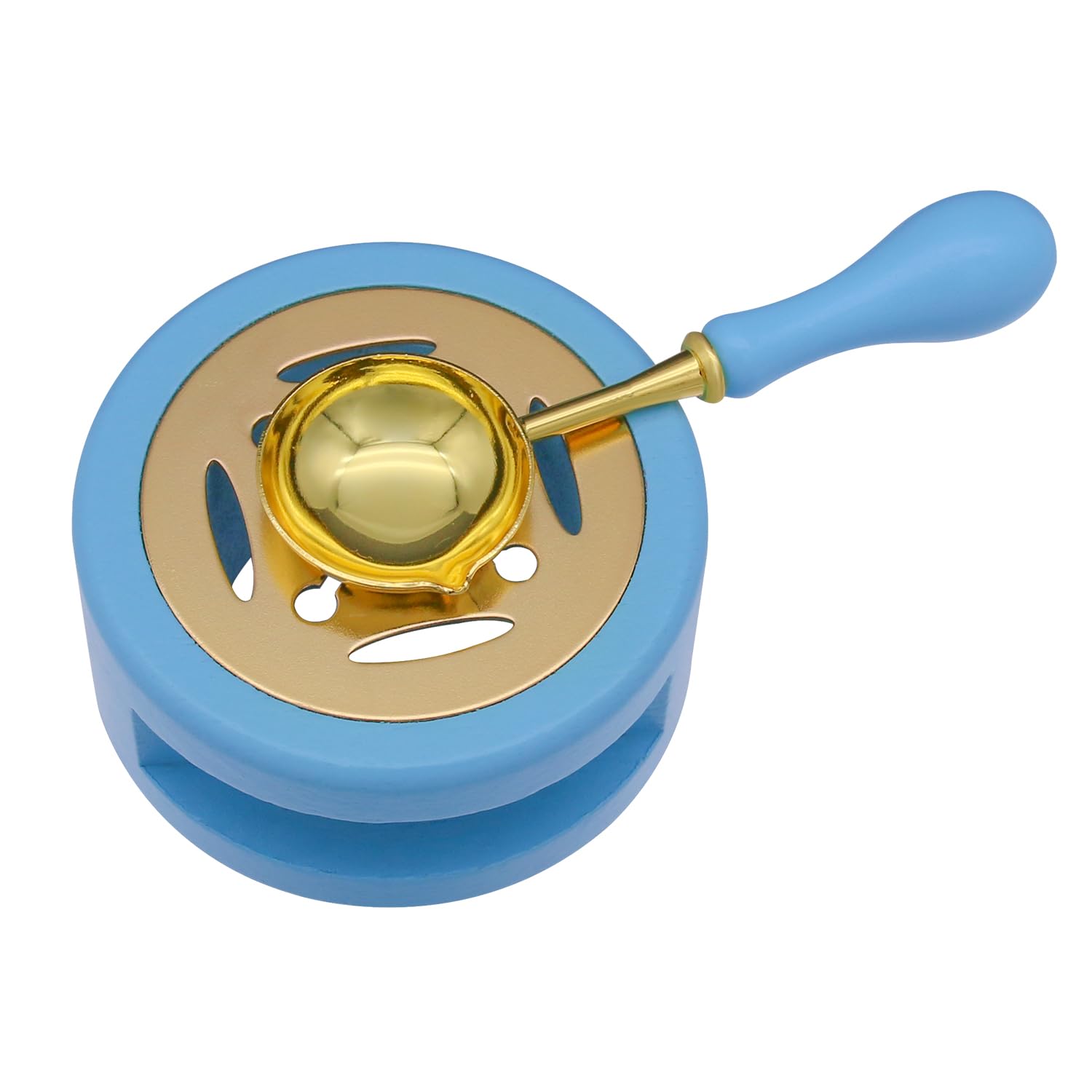 Uxney Wax Seal Warmer,Wax Seal Kit with Wax Seal Spoon for Melting Wax Seal Beads or Sealing Wax Sticks(Sky Blue)