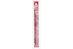 Susan Bates 5-1/2-Inch Silvalume Aluminum Crochet Hook, 4mm, Lavender