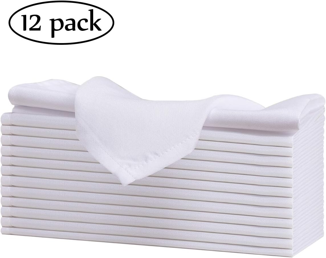 EVENTSDECO Cloth Napkins White Soft and Washable Dinner
