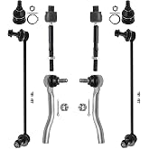 Detroit Axle - 2.4L Front 8pc Suspension Kit for 15-17 Acura TLX | 13-17 Honda Accord, 4 Tie Rod Ends 2 Sway Bar Links 2 Lower Ball Joints 2013 2014 2015 2016 2017 Replacement