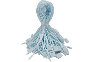 HDST-HOME 7 Inch Hang String Tag Fasteners Nylon Snap Lock Pin Loop Fastener Hook Ties 960Pcs (Light Blue)