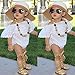 Baby Girl Romper Jumpsuit Off Shoulder Lotus Leaf Bodysuit Infant Clothes Outfit (80 (6-12M), White)
