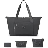 Hanke Underseat 40L Foldable Expandable Travel Tote Bag with 11 Pockets | Weekender Bags for Women, Lightweight, Wet Dry Separation, Luggage Sleeve, Carry On Airline Approved, Gym Beach Daily Use