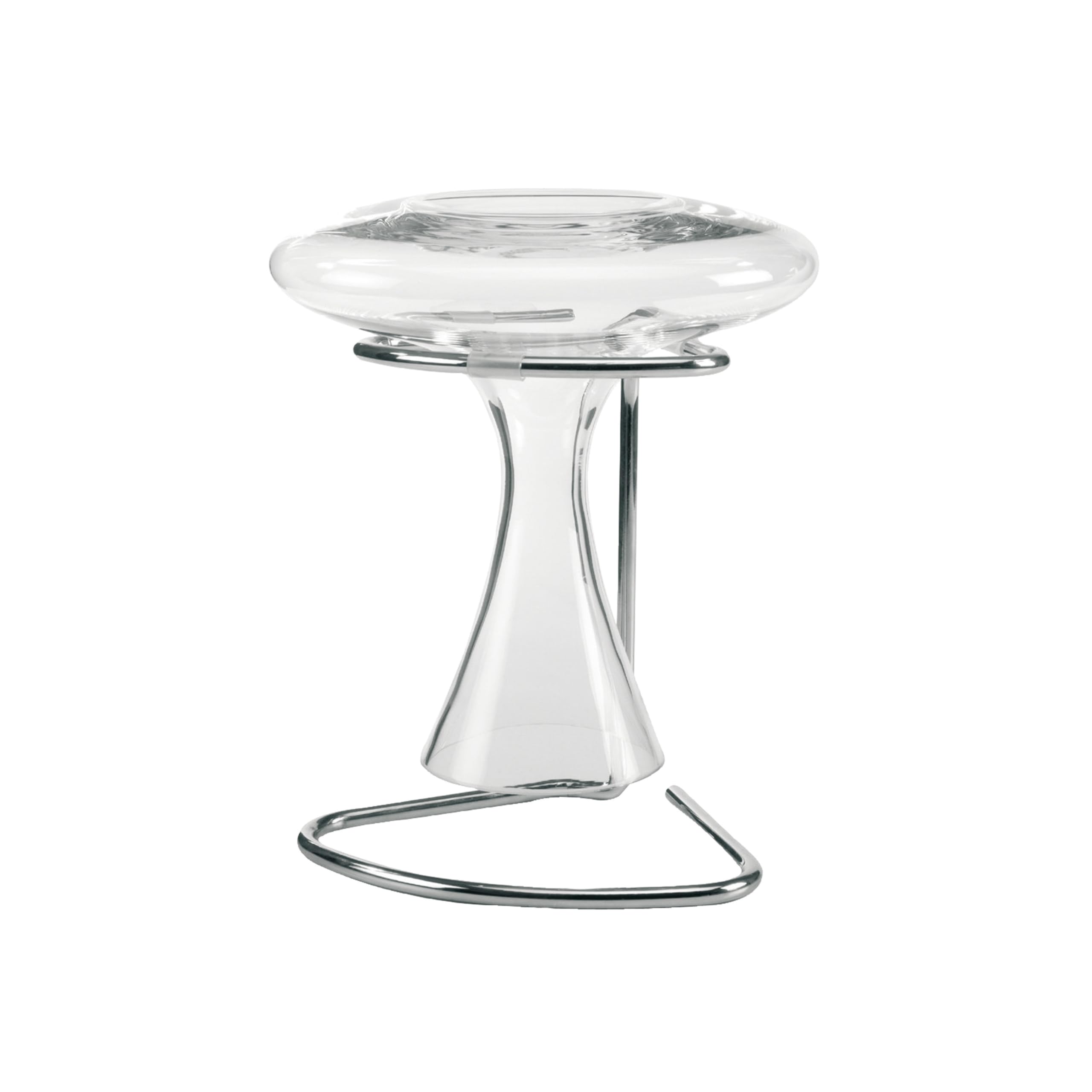 Leopold Vienna PowerPull Decanter Carafe Drying Stand de Luxe, Silver