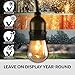 Newhouse Lighting Outdoor String Lights with Hanging Sockets Weatherproof Technology Heavy Duty 48-foot Cord 18 Lights Bulbs Included (1 Free Replacement), Black