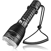 HECLOUD 3000LM IPX8 Waterproof Diving Flashlight 3 Modes Scuba Light | XHP70 LED, 100Ft Underwater Visibility, Rugged Aluminum Alloy, Compact Portable, Ideal For Diving Fishing Camping Gift