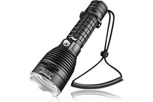 HECLOUD 3000LM Diving Flashlight IPX8 Waterproof Scuba Light 3 Modes Rechargeable Underwater Light for Snorkeling, Ideal Gift for Divers and Underwater Sports Enthusiasts