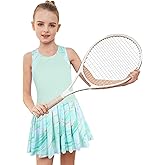 MODAFANS Girls Tennis Golf Pickleball Dress Sleeveless Athletic Pleated Outfits Sets with Shorts