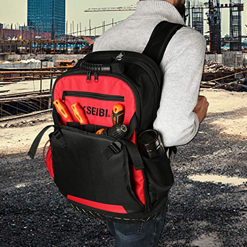 KSEIBI Laptop Backpack Tool Bag Heavy Duty Tools JobSite Organizer