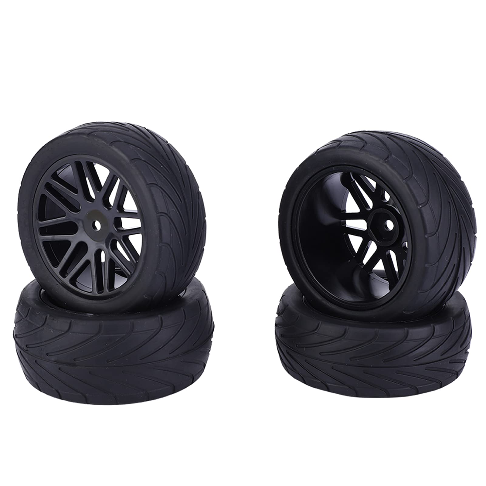 Leapiture 4Pcs 85mm RC Car Wheels 1/10 Universal Crawler Vehicle Tyres Tires Set Remote Control Car Accessories(black)