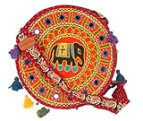 Elephant Hobo Embroidered Crossbody Tote Purse Shoulder Bag Satchel Sling Fashion Woman Colorful Hippie