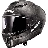LS2 Helmets Dragon Carbon Full Face Motorcycle Helmet W/ SunShield