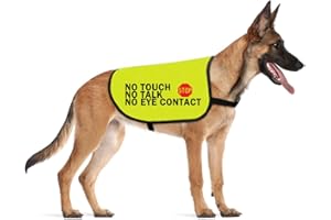 CENWA Nervous Dog Jacket Vest Service Dog Working Dog Anxious Dogs Scared Dogs Slogan Warning Vest (NO Touch -L)