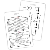 Wong Baker Faces Pain Rating Scale Badge Buddy ID Clip with Hole 6.7x9.9 cm Plastic Pocket Card for Lanyard Nurses Patient Assessment Tool Paramedic EMT 5 pk
