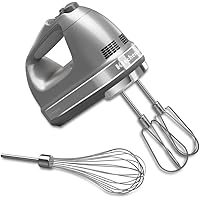KitchenAid KHM7210CU 7-Speed Digital Hand Mixer with Turbo Beater II Accessories and Pro Whisk - Contour Silver