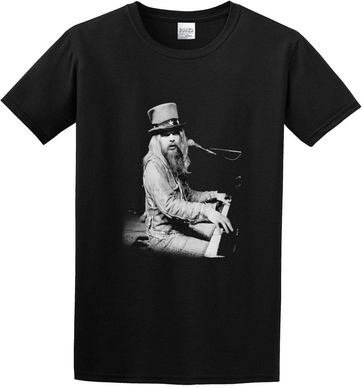 Leon Russell Piano Pop Country Rock Short Sleeve Mens Shirt M, Black
