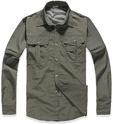 camisas tipo militar para hombre